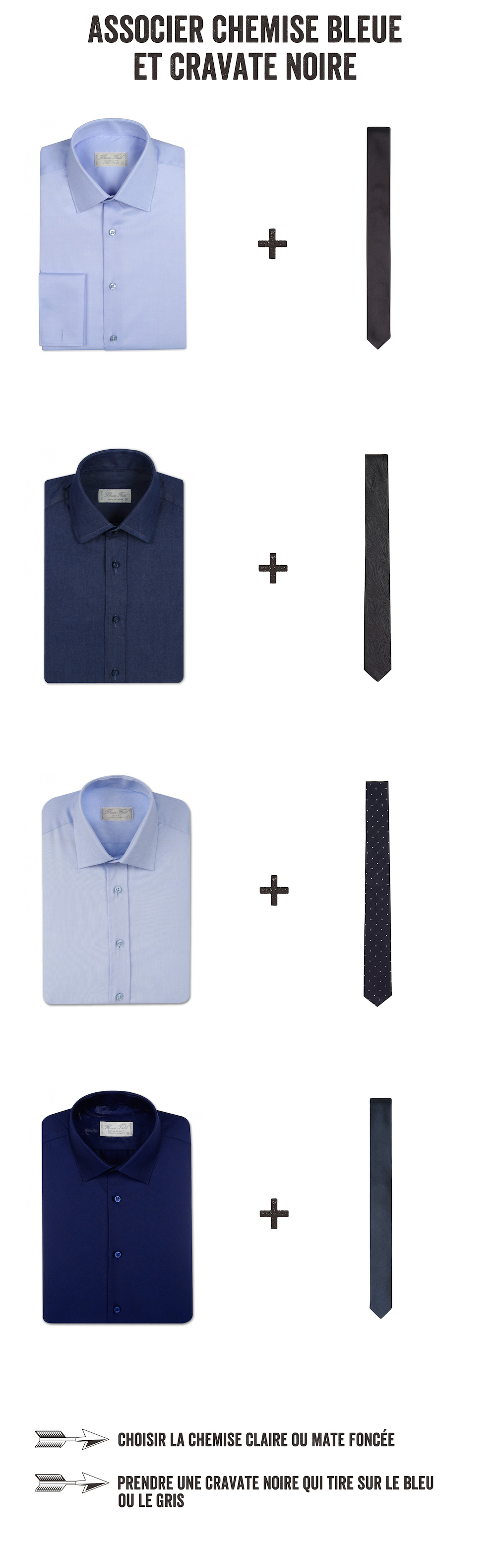 associer chemise bleue et cravate grise1