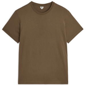 t-shirt marron sur fond blanc