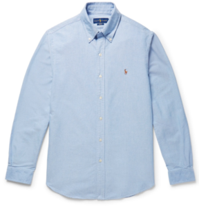 chemise bleu clair ralph lauren