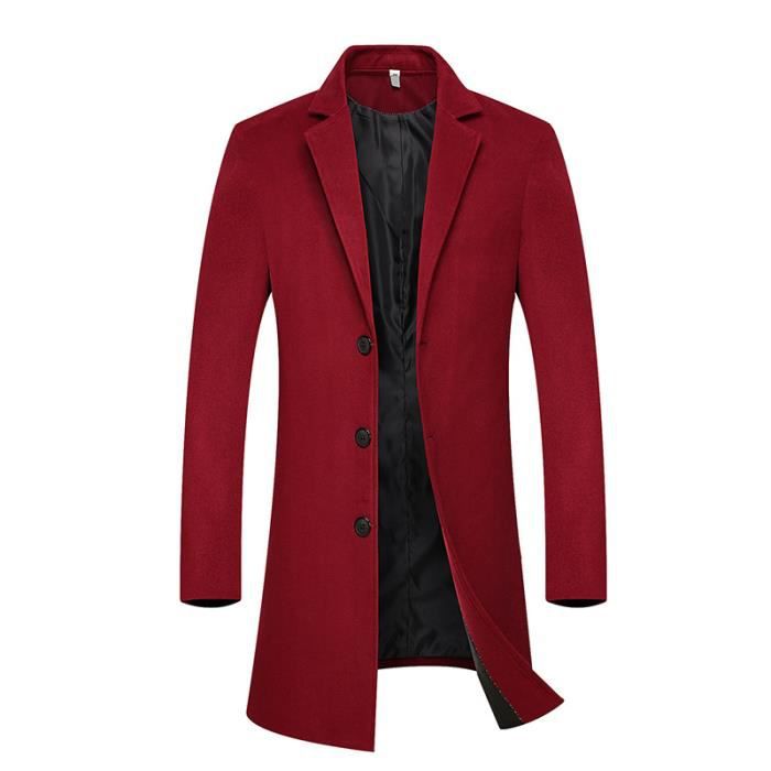 manteau rouge pour homme