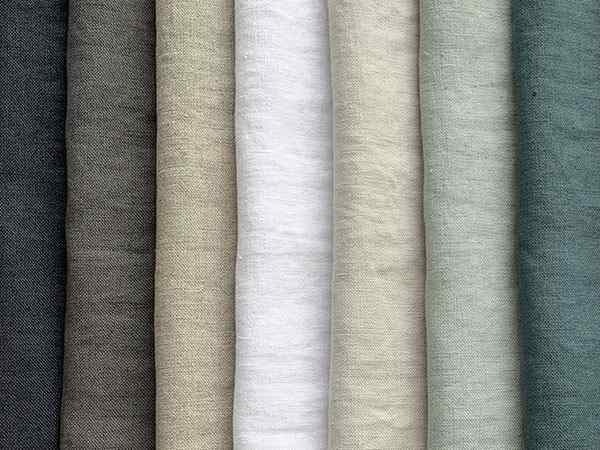 tissu en lin de différentes couleurs