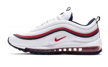 chaussures Nike Air Max 97 blanche et rouge pour homme