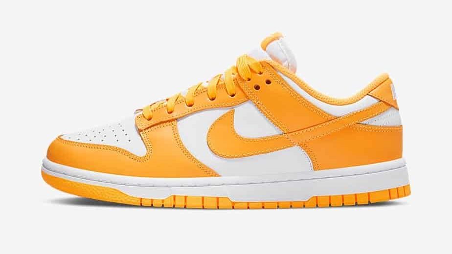 chaussure Nike Dunk orange et blanche pour homme