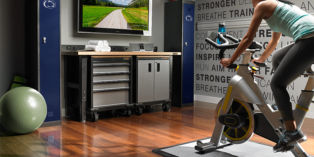 sport dans le garage