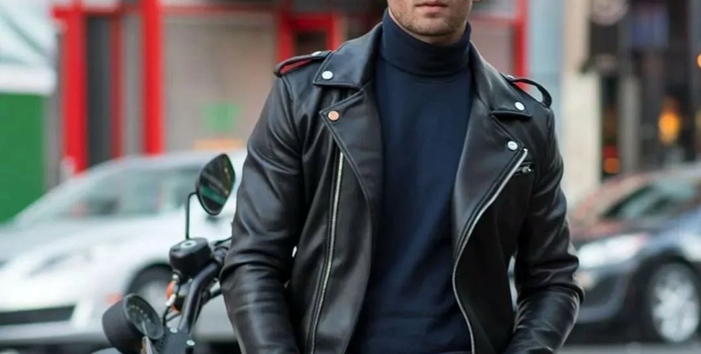 guide homme veste en cuir
