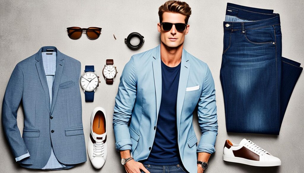composition d'un look casual chic homme