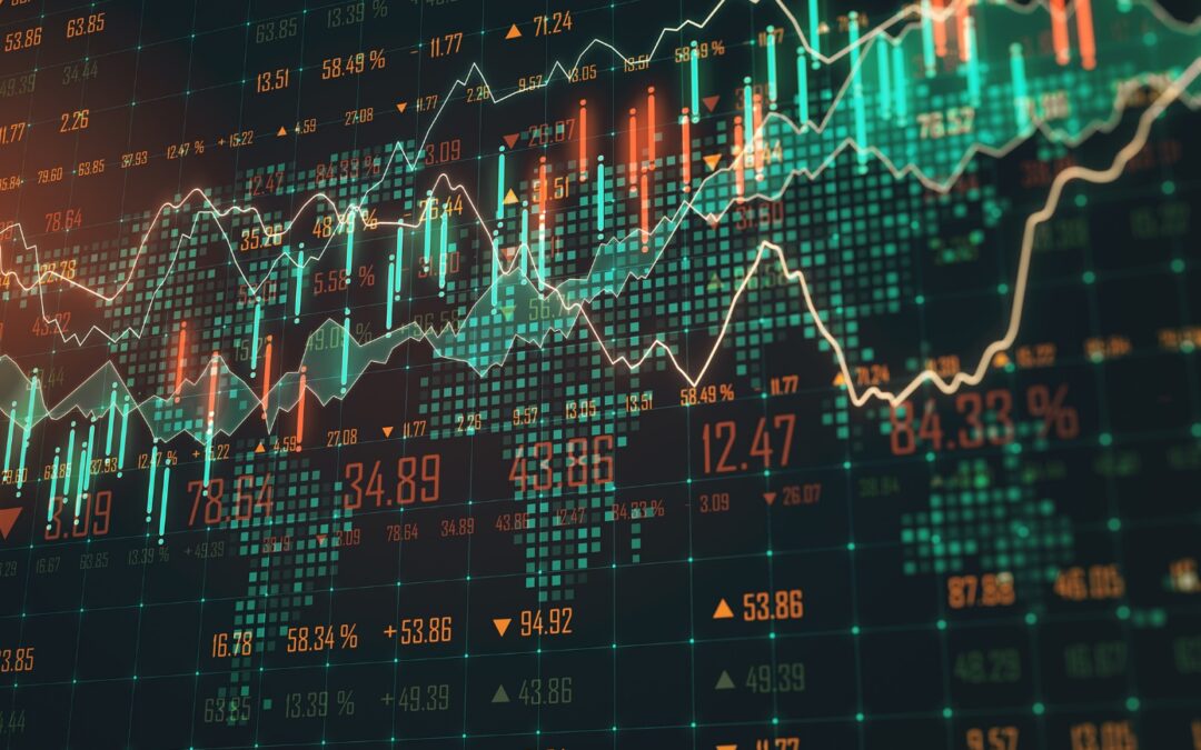 graphique montrant l'évolution d'un cours de bourse