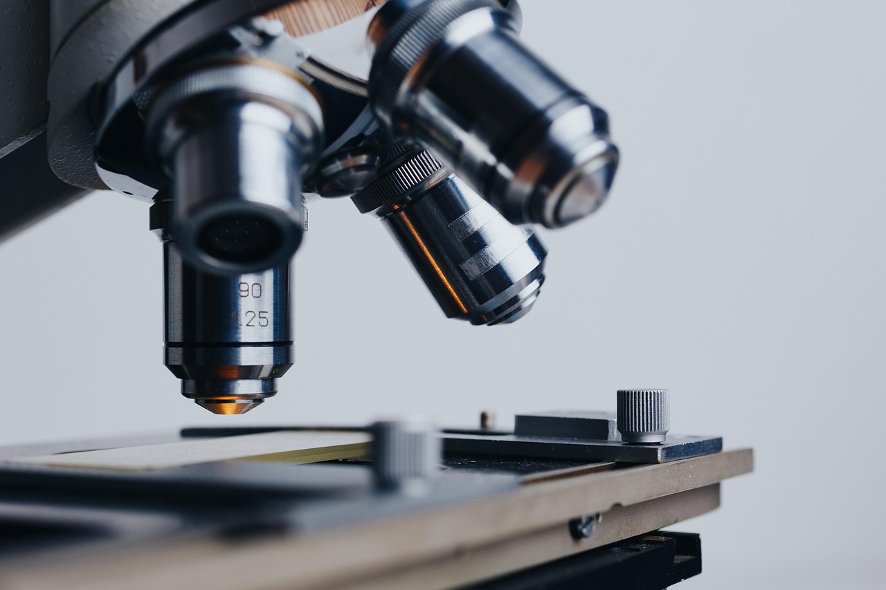 zomme sur un microscope